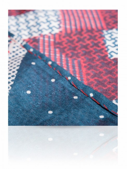 Платок Унисекс SN-SCOTTISH.CHECKS/RED.BLUE